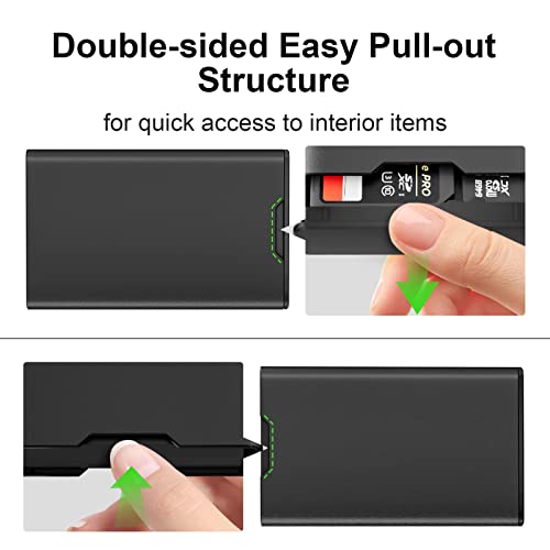BUDI Pop-up Design Memory Card Case Crush & Shockproof Memory Card Wallet for Micro SD SDXC SDHC TF Cards and 6 SD Cards/Micro SDHC/Micro SDXC TF Card Holder Organizer,Case Storage (mini case) - size: mini case