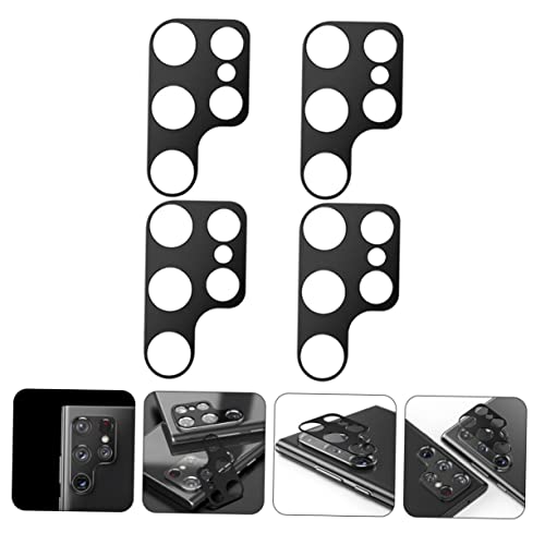 Mipcase 4pcs Scratch Camera Lens Protectors for Metal Rear Lens Cover Easy Installation Bubble Screen Film