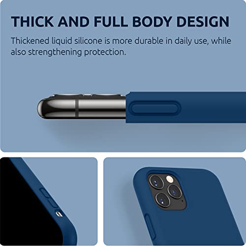 SURPHY Compatible with iPhone 11 Pro Max Case 6.5 inches, Thickened Liquid Silicone Phone Case (with Microfiber Lining) for iPhone 11 Pro Max 2019, Horizon Blue - color: Blue Horizon