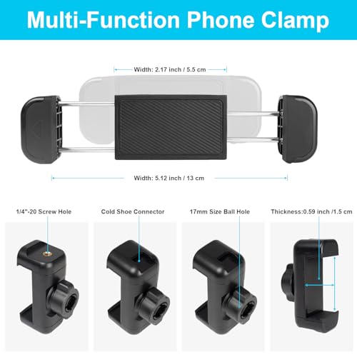 Wall Mount Phone Holder Drilling Base Heavy Duty iPhone Stand,360° Adjustable 2-Stage Arms Mount for Wall/Desk/Car/Truck/Van Dashboard,Compatible with 3.5~7.5" iPhone/HTC/LG/Nexus/Huawei Smartphone
