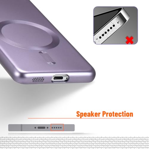 Magnetic for Samsung Galaxy S21 Plus Case,Soft Silicone Slim Fit Anti-Scratch Phone Case Cover with Camera Protection,Compatible with MagSafe,Light Purple - color: Light Purple, size: S21 Plus