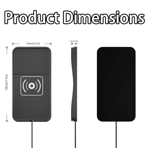 Car Wireless Charger Pad for Acura MDX ADX RDX ZDX 2001-2026, Fast Car Wireless Charging Pad for Car Center Console, Non Slip Charging Mat,1M-USB - color: 1M-USB
