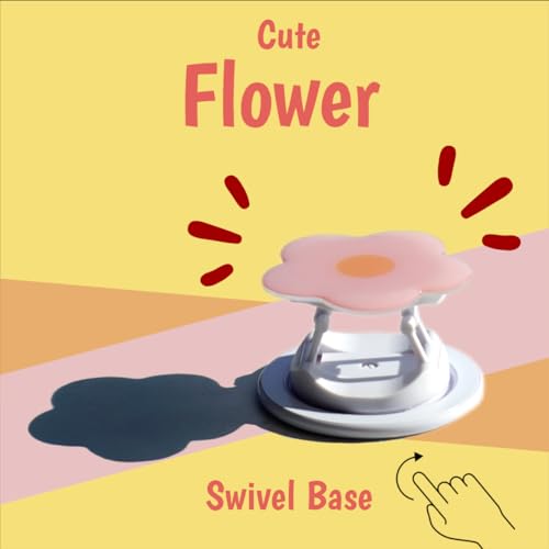 Cute Flower Series Collapsible Design Phone Grip (Magnetic, Black) - color: Black, style: Magnetic