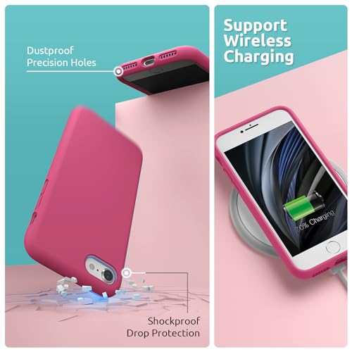 SURPHY Designed for iPhone SE Case, iPhone 8 Case, iPhone 7 Case, Liquid Silicone Phone Case for iPhone se 3rd 2nd SE 2022 SE 2020, Hibiscus - color: Hibiscus