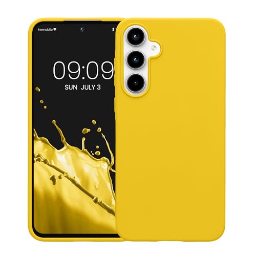 kwmobile Case Compatible with Samsung Galaxy A55 5G Case - Soft Slim Protective TPU Silicone Cover - Radiant Yellow - color: Radiant Yellow, size: Galaxy A55 5G