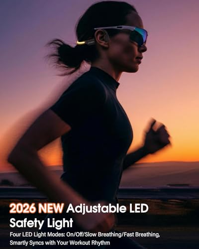 X500 Bone Conduction Headphones, Open Ear, LED Light, IP67