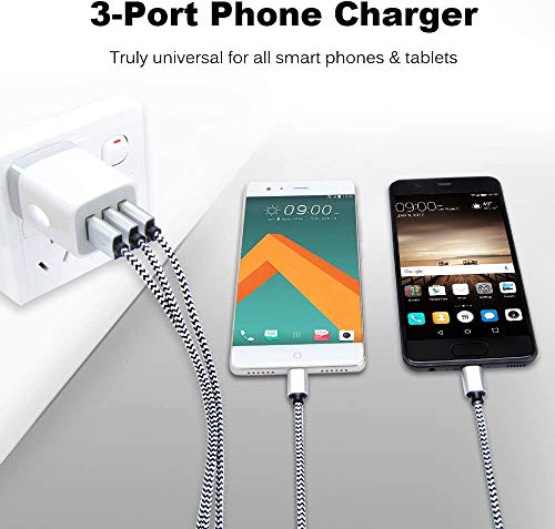 USB Charging Plug, Wall Charger Adapter, Sicodo 3Pack Universal Travel 3.1A - color: 3Pack-White