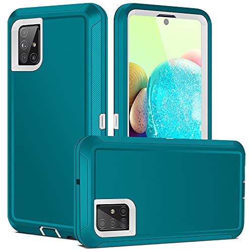 Jelanry for Samsung Galaxy A71 5G Case Heavy Duty Rugged Cover - Mint/White | Dual-Layer Protective Hard Back Cover with Anti-Dust Scratch Raised Screen/Camera Lips Drop Protection for Outdoor Daily Use - color: Turquoise