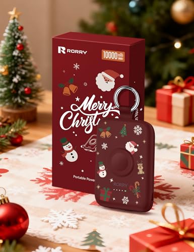 RORRY CharmGo Portable Charger, 10000mAh 20W Fast Charging Power Bank - color: Christmas Red