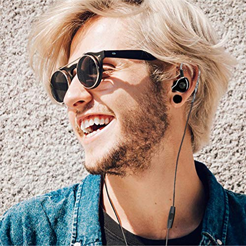 Dual Dynamic Driver IEM Earphones, HiFi Stereo In Ear Monitor Headphones - color: Black, size: No Mic