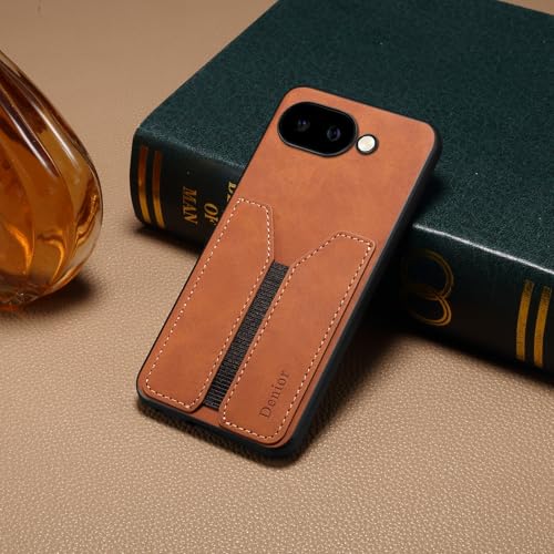 Kowauri Case for Google Pixel 9a, PU Leather Wallet Case with Credit Card Slot Holder Ultra Slim Protector Cover for Google Pixel 9a (Brown) - color: Brown