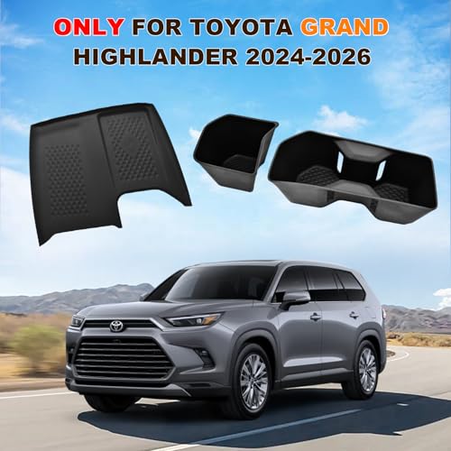 Cup Holder Insert & Wireless Charging Mat for Toyota Grand Highlander - size: For Grand Highlander 2024-2026 2pcs