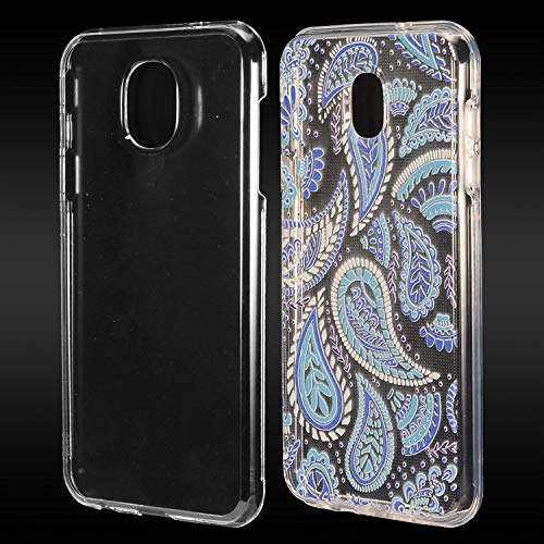 Z-GEN - Compatible with Samsung Galaxy J7 2018, J7 Refine, J7 Star, J7 Crown, J7 Aura, J7 Top, J7 V J7V - Slim Image TPU Hybrid Clear Phone Case - AC2 Blue Totem - color: AC2 - Blue Totem