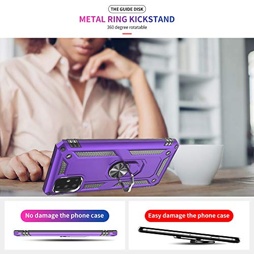 Samsung A71 5G Case, A71 5G Phone Case with Screen Protector, Military Grade Protective Cases with Ring for Samsung Galaxy A71 5G (Purple) - color: Samsung Galaxy A71 5G Case Purple