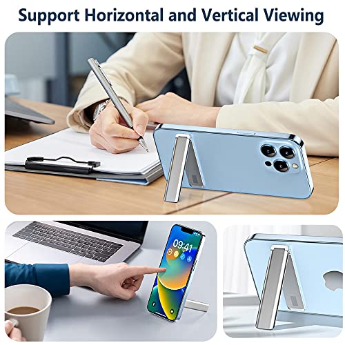 Kinizuxi Cell Phone Kickstand,Vertical and Horizontal Aluminum Phone Stand for Desk,Adjustable Phone Holder Stand for Desk Compatible with iPhone 14/13/12/11Samsung Huawei All Smartphones-Black - color: Black