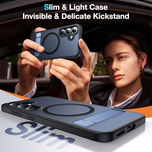 for Samsung Galaxy S25 Plus Case with MagSafe - color: Black, size: Galaxy S25 Plus with Stand