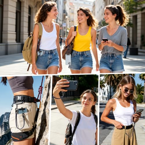 MoKo 2 Pack Stretchy Phone Lanyard Tether Retractable Phone Strap - color: Indigo