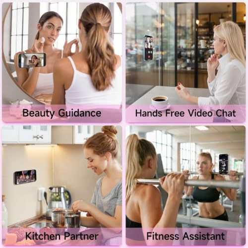 Yojaro 2 Pack Silicone Suction Phone Case Mount, Silicon Adhesive Smartphones Stand Sticky, Non Slip Suction Cup, Hands-Free Phone Accessories Holder for Selfies and Videos Black - color: Black