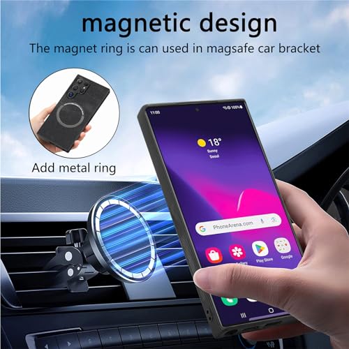 2 in 1 Wallet Case for Samsung Galaxy S25 Ultra CMG Black | PU Leather Magnetic Flip Folio Case with RFID Blocking Card Holder, Credit Card Slots Kickstand, Shockproof Protective Cover - color: Black, size: Samsung Galaxy S25 Ultra