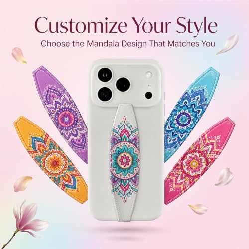 Switchbands Cell Phone Grip Strap – Reversible Soft Elastic Hand Holder for Back of Phone, Secure Anti-Drop Hand Strap, Arthritis Friendly, Slim Universal Boho Fit for All – Mystic Whispers