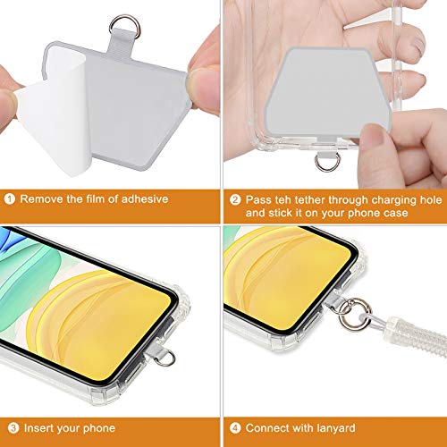 COCASES Phone Tether Tab, Phone Lanyard Strap Tab, 2 Pack Grey - color: Gary