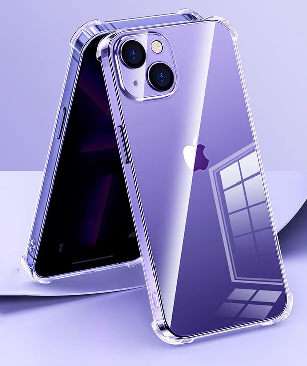 1pc Case for iPhone 14 6.1-Inch, Non-Yellowing Shockproof Phone Bumper Cover, Anti-Scratch Clear - size: iPhone 14