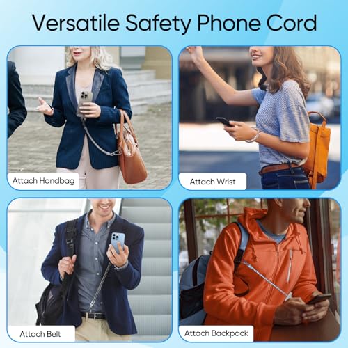Retractable Phone Lanyard Tether with Carabiners and Patches - color: Glossy Black+green