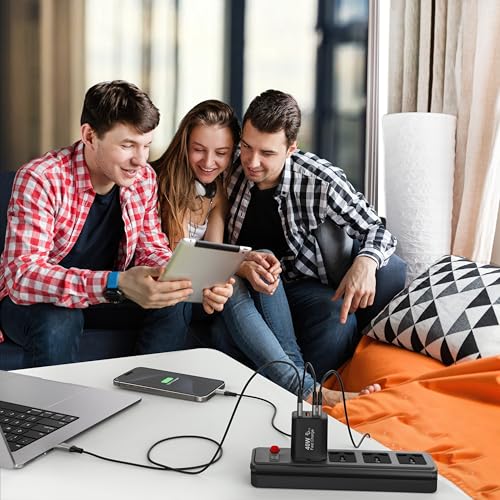 TT&C USB C Charger Block 2-Pack, 40W 4 Ports Wall Charger for iPhone 17,16 - color: Black 2Pack