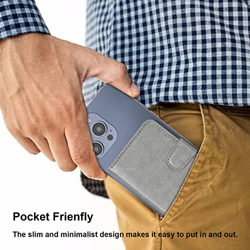 Bocasal for MagSafe Card Wallet for iPhone, Grey - color: Gray