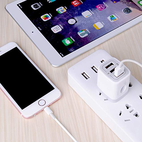USB Plug-in Wall Charger, Charging Block, 3Pack Ailkin 3.1A Fast Charge - color: Multicolor-2