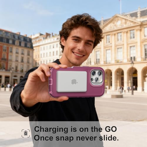Follaroma for iPhone 16 Pro Case,Heavy Duty Case,6.3'', Purple-Pink - color: Purple-pink, size: iPhone 16 Pro 6.3''