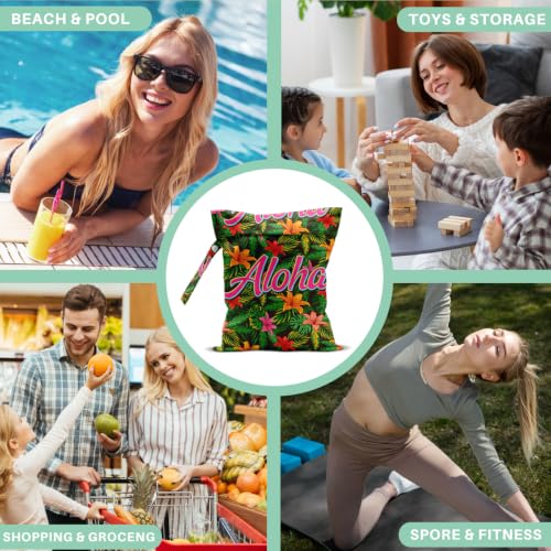 Aloha Wet Dry Waterproof Bag, Travel Laundry Wet Bag for Swimsuit - color: Aloha1