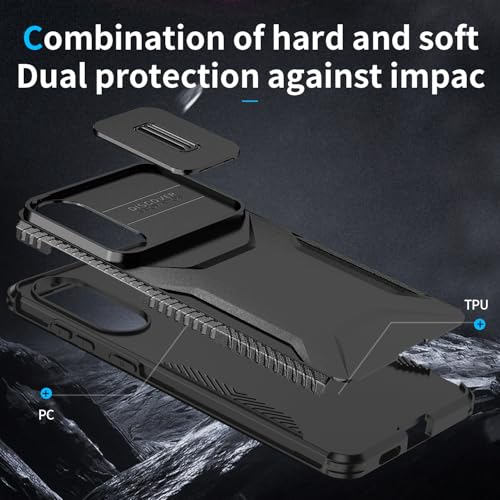 Asuwish Phone Case for Samsung Galaxy S25 Edge 5G with Screen Protector and Slide Camera Cover Rugged Hybrid Shockproof Protective Cell Accessories S25Edge 25S S 25 25Edge 6.66 2025 Women Men Black - color: Black