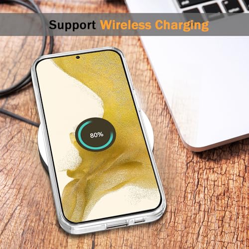 TENOC Phone Case for Samsung Galaxy S22+ Plus, Clear Case Non-Yellowing Protective Bumper Hard Back Cover - color: Clear Anti-Yellowing, size: S22 Plus