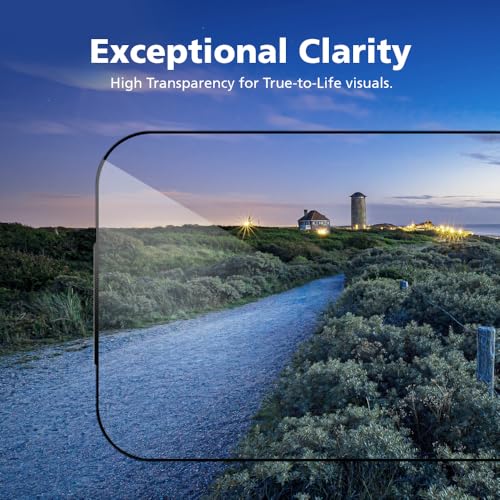 2-Pack Red Light Converter Screen Protector for iPhone Air, Quantum Dot Technology Converts Blue Light to Red Light for Better Sleep & Eye Comfort, 9H Tempered Glass with Easy-Install Frame - size: iPhone Air