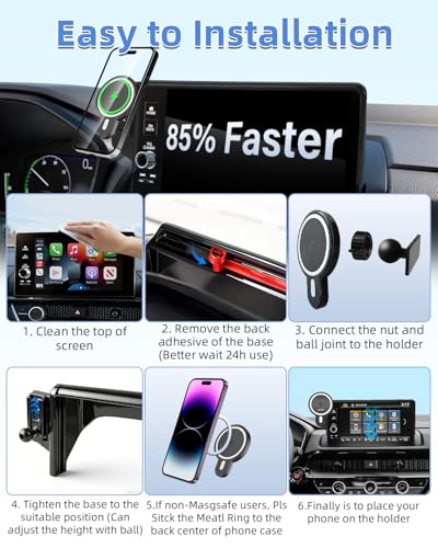 PZK Magnetic Car Phone Mount for 2021-2024 Chevy Tahoe/Suburban/GMC Yukon - color: Magsafe+ Wireless Charger, size: Tahoe/Suburban/GMC Yukon/GMC Yukon XL 2021-2024