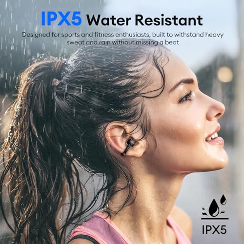 2 in 1 Clip on Open Ear Headphones Wireless Earbuds, 0 Delay Bluetooth 6.0, Ultra-long 140H Play, Auto L-R Recognition Touch Control, Hybrid Noise Reduction for Work Fitness Daily Use, Ctbuds Black - color: A-Black