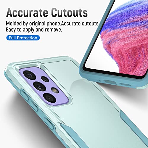 Samsung Galaxy A53 5G Case, Full Body Protection Durable Rubber Cover with Screen Protector, Mint - color: 2 Mint