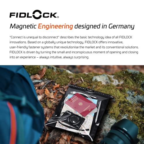 FIDLOCK Hermetic Dry Bag Flexible Magnetic Bag, Maxi, Transparent | Maxi Dry Bag, Gooper Magnetic Self-Sealing Closure, Water/Dust/Sand Protection, Touchscreen Window, Lanyard Carry, XL Phone - color: Transparent, size: Maxi