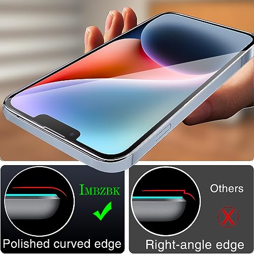 IMBZBK Screen Protector for iPhone 14, Tempered Glass, 3+3 Pack - color: 14-Transparent