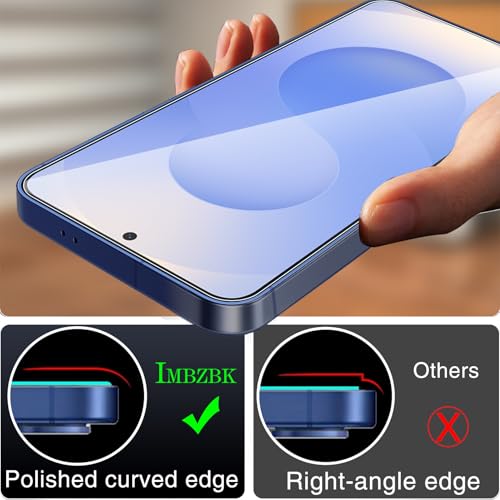 IMBZBK Screen Protector for Samsung Galaxy S25, Tempered Glass, 3+3 Pack - color: S25-Transparent