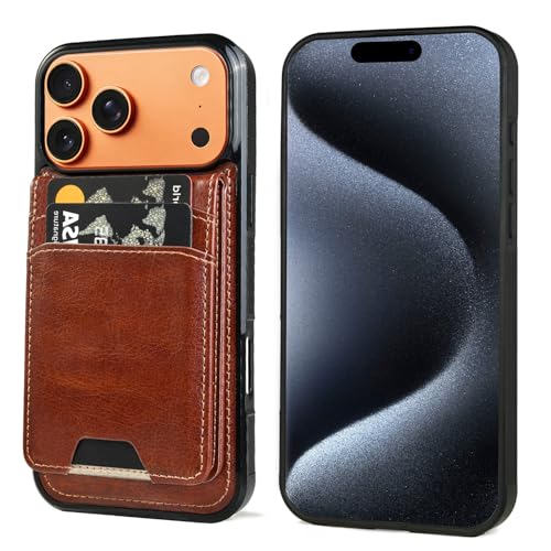 for iPhone 17 Pro Max MagSafe Wallet Case, Magnetic Detachable Leather Wallet with Card Holder & Kickstand, Slim Protective Phone Case Compatibility with iPhone 17 Pro Max. Brown - color: Brown