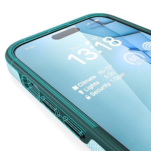 Crave Dual Guard for iPhone 15 Pro Max Case, Compatible with MagSafe Shockproof Protection Dual Layer Case for Apple iPhone 15 Pro Max (6.7") - Aqua - color: Aqua