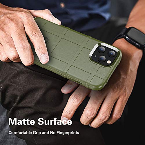 Rugged Shield TPU Thick Solid Armor Tactical Protective Case Compatible with iPhone 12 Pro Max (6.7 inches) - Army Green - color: Army Green, size: iPhone 12 Pro Max