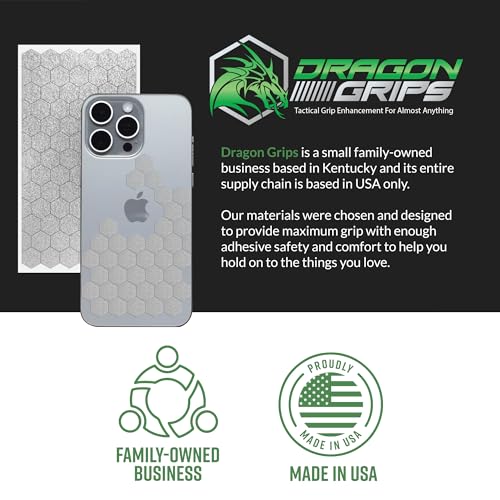 Dragon Grips Clear Rubber Grip Tape, 84pc Hexagon Grip Stickers - color: Clear, size: 5/8" - 84pcs 1 pack