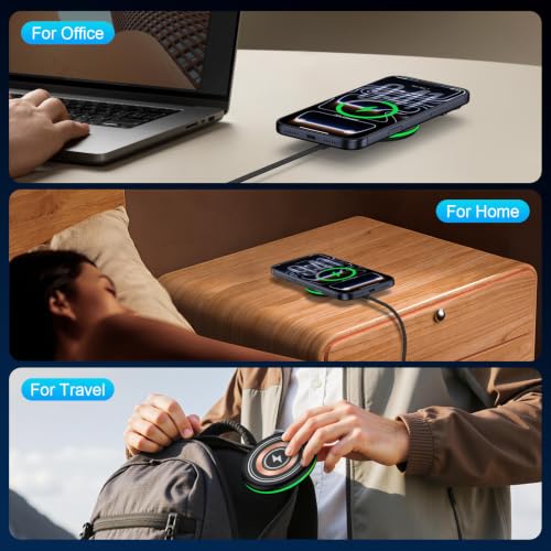 25W Wireless Magnetic Phone Charger Wireless iPhone 17 16 MagSafe Charger - color: Black
