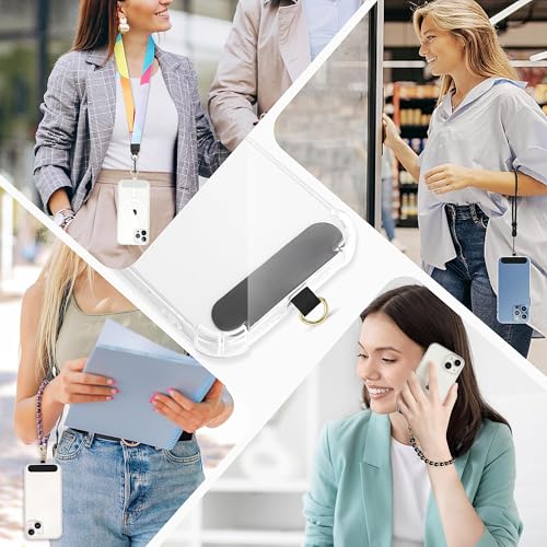 takyu Phone Tether Tab, 2 Pack Universal Phone Safety Tether Connector Without Adhesive Compatible for Most Smartphones (Black) - color: 2black