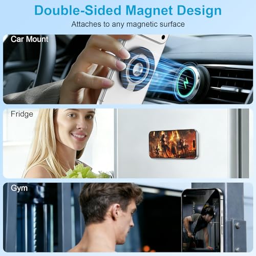 MagSafe Phone Ring Grip, 360° Rotation Magnetic Phone Ring Holder Stand - color: black
