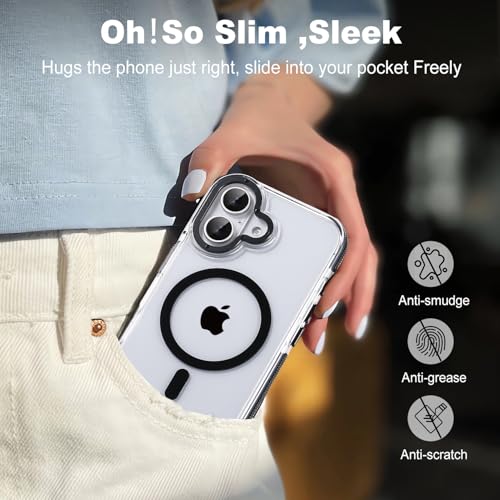 Tigowos Compatible with iPhone 16 Bumper case Fits MagSafe 10FT Drop Resistant Anti-Yellowing Shockproof Back Cover Fits iPhone Phone Cases 6.1", Clear Bumper - color: Clear Bumper, size: iPhone 16-6.1 inch