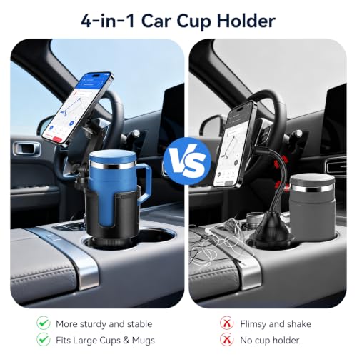 Magnetic Car Cup Holder Phone Holder, 2-In-1 Cup Holder Extender for Car - color: Magnetic Holder